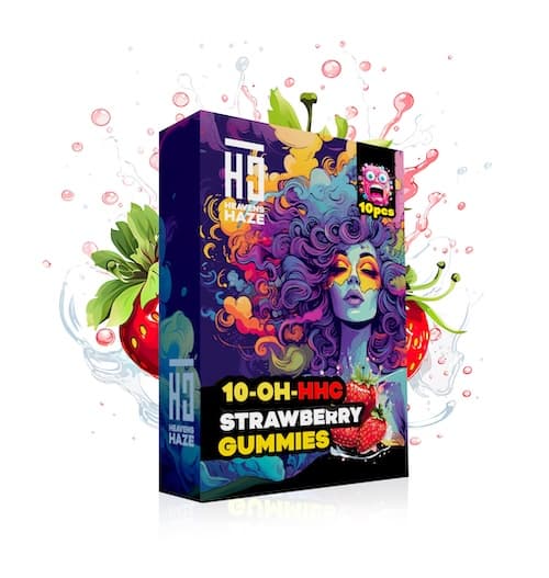 HEAVENS HAZE Gummies Strawberry 10-OH-HHC 10ks