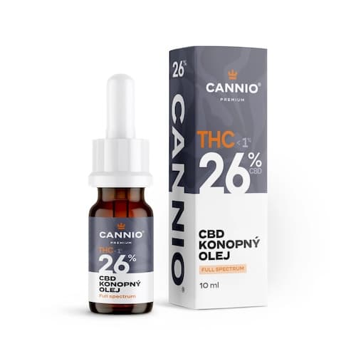 CANNIO konopný olej 26% Full Spectrum s 1% THC 10ml