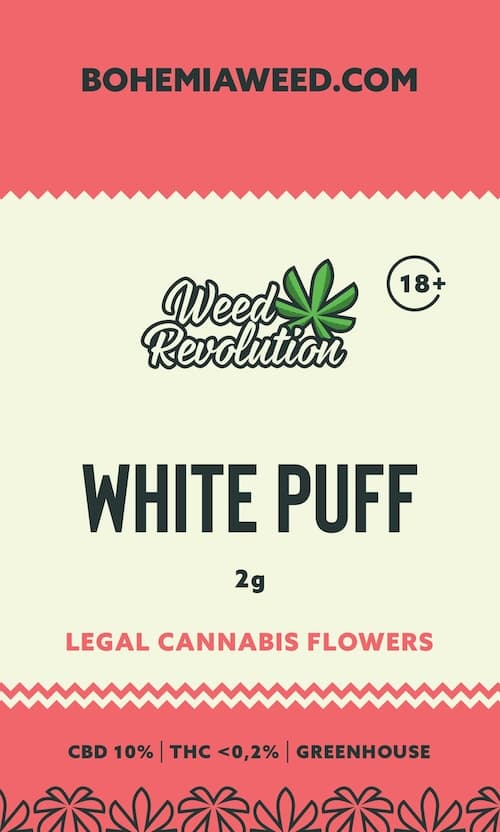 WEED REVOLUTION WHITE PUFF GREENHOUSE CBD 10% a THC 0,2% 2g 