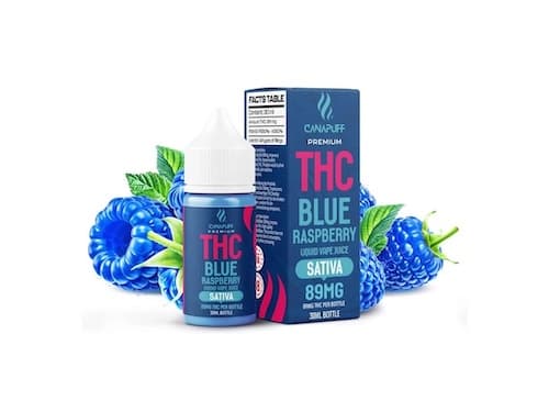 Canapuff THC Liquid 89mg Blue Raspberry 30ml