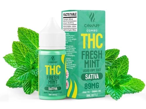 Canapuff THC Liquid 89mg Fresh Mint 30ml