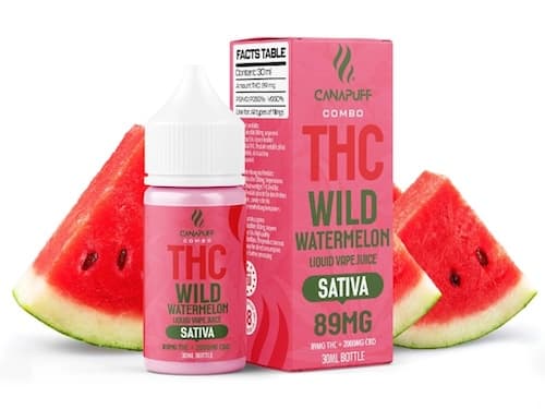 Canapuff THC Liquid 89mg Wild Watermelon 30ml