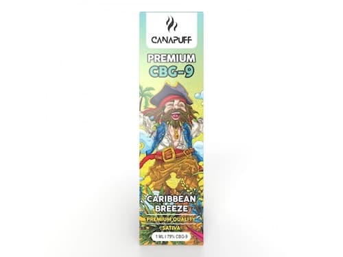 Canapuff vape pen Caribbean Breeze 79% CBG9 Jednorazovka 1ml