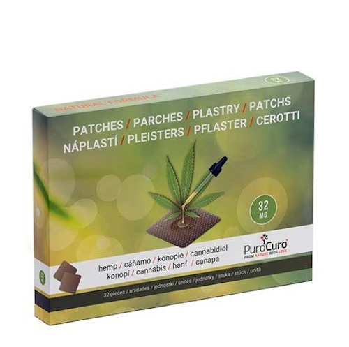 PuroCuro Konopné CBD náplasti 1024mg 32ks x 32mg